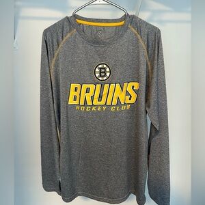 NHL Gray and Yellow Long Sleeve Shirt